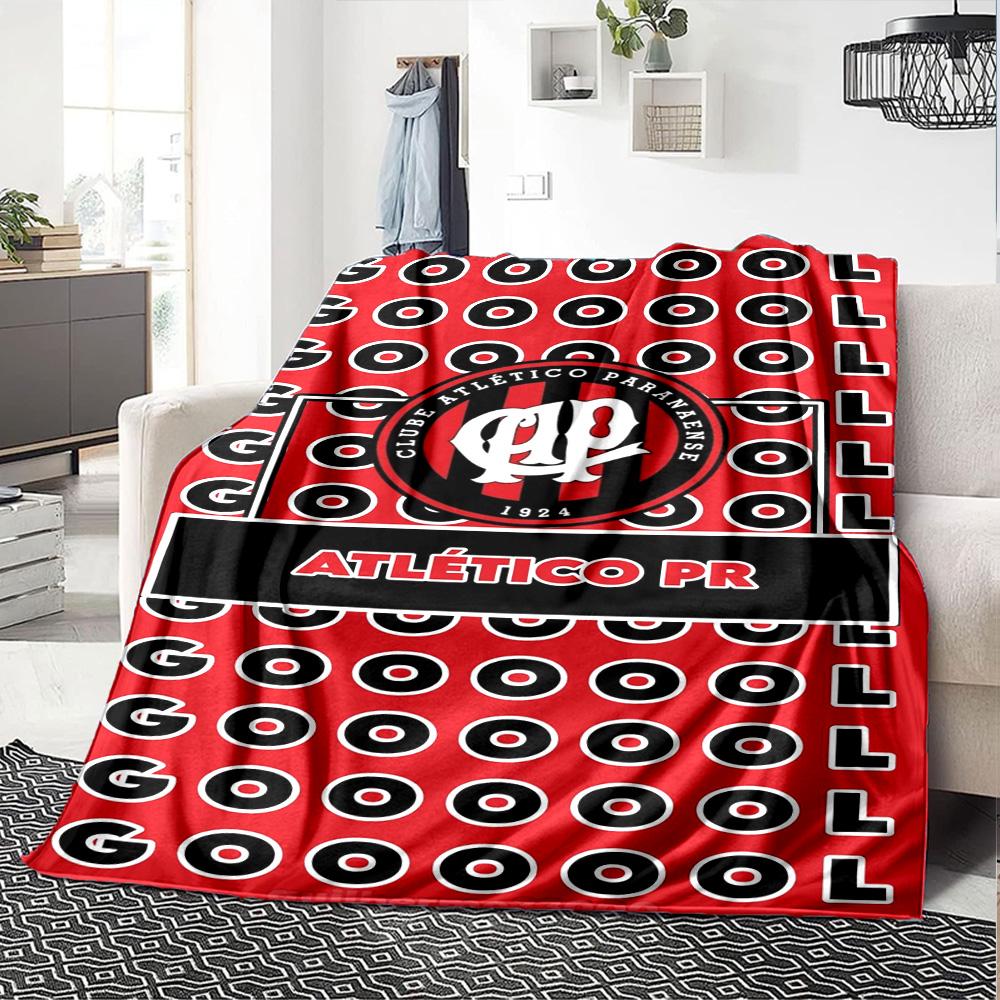 Clube Atlético Paranaense Print Flannel Blanket High Quality Warm Comfortable Cover for All Seasons Perfect for Gifts Home Decor