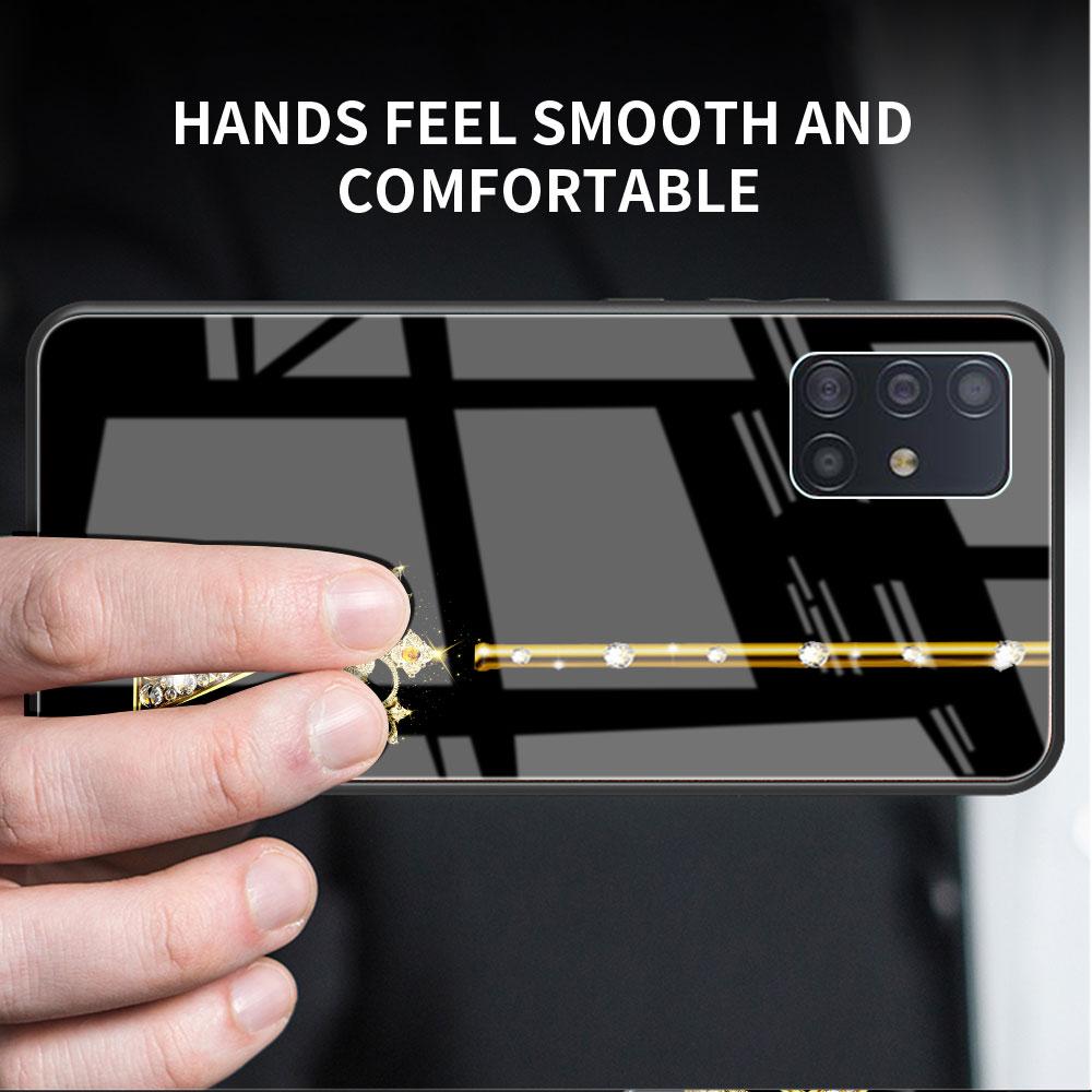 Стеклянный чехол из розового золота с 26 буквами ABC для Samsung Galaxy A52 A71 A50 A51 A70 A21s A31 A72 A10 A12 A30 A22 5G, чехол для телефона