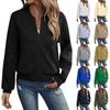 Womens Long Sleeve Zip Up Sweatshirts Jackets Full Zipper Lightweight Jacket Casual Pocket Loose Outwear Coat