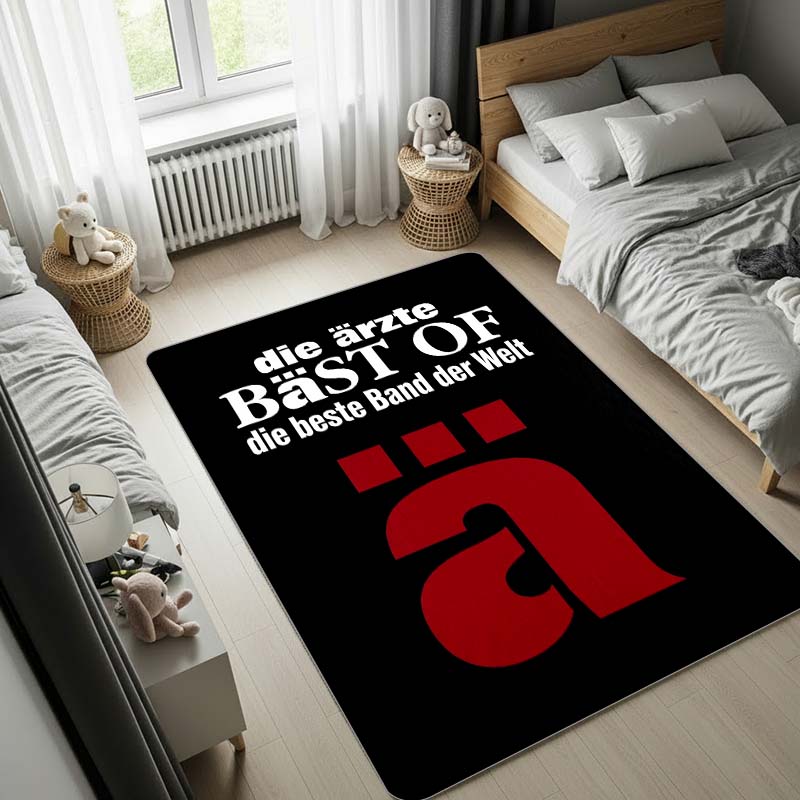Die Ärzte Punk Band Carpet, Bedroom Rug, Doormat,Living Room Rug, Bedside Carpet, Computer Chair Mat, Birthday Christmas Gift.