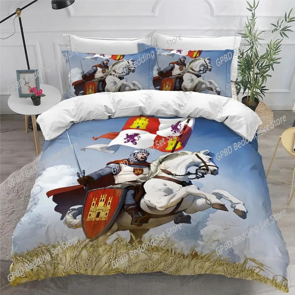 3D Print Holy Knights Bedding Set For Bedroom Soft Modern Bedspreads Comefortable Kids Duvet Cover Quilt Cover And Pillowcase