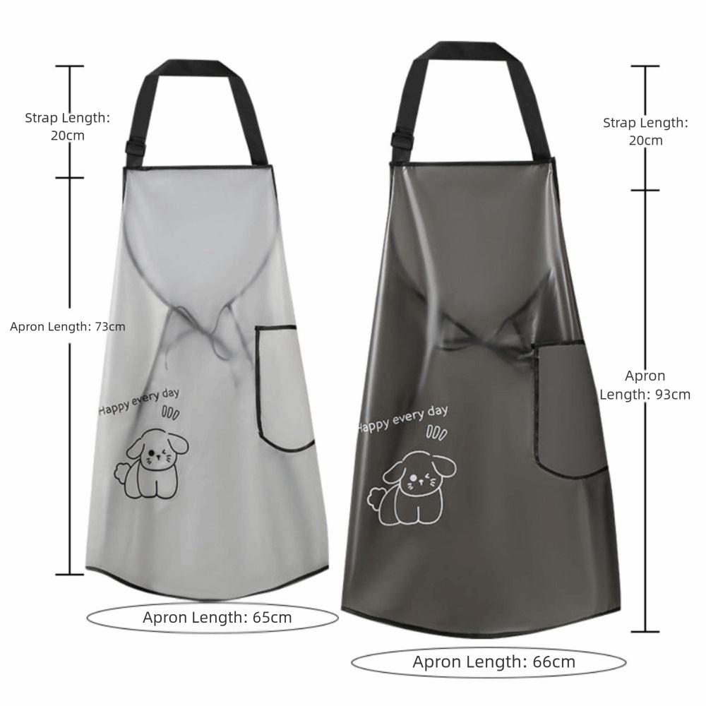 New TPU Kitchen Apron Sleeveless Oil Resistant Waterproof Bibs Cleaner Wipeable Baking Accessories Oilproof Aprons