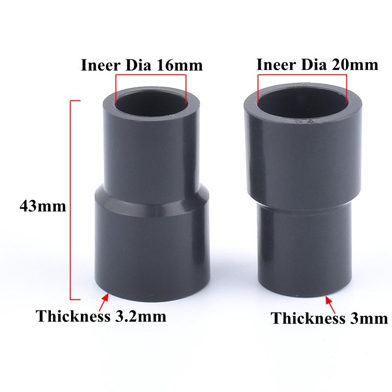 1~5 шт. 16 мм темно-серые фитинги для труб из ПВХ, соединители для аквариума, прямой тройник, колено, соединительное соединение, садовая труба из ПВХ, аксессуары для самостоятельного монтажа
