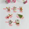 50Pcs Scrapbooking Sewing Wooden Santa Claus Deer Christmas Buttons 2 Holes