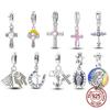 Подходит для оригинального браслета Медь Религия Крест Подвески Мадонны Шармы Бусины Для Женщин Изготовление Ювелирных Изделий Подарок