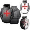 Vibrantly Designed Unisex Knights Templar Cosplay 3d Print Pullover Casual Sweater