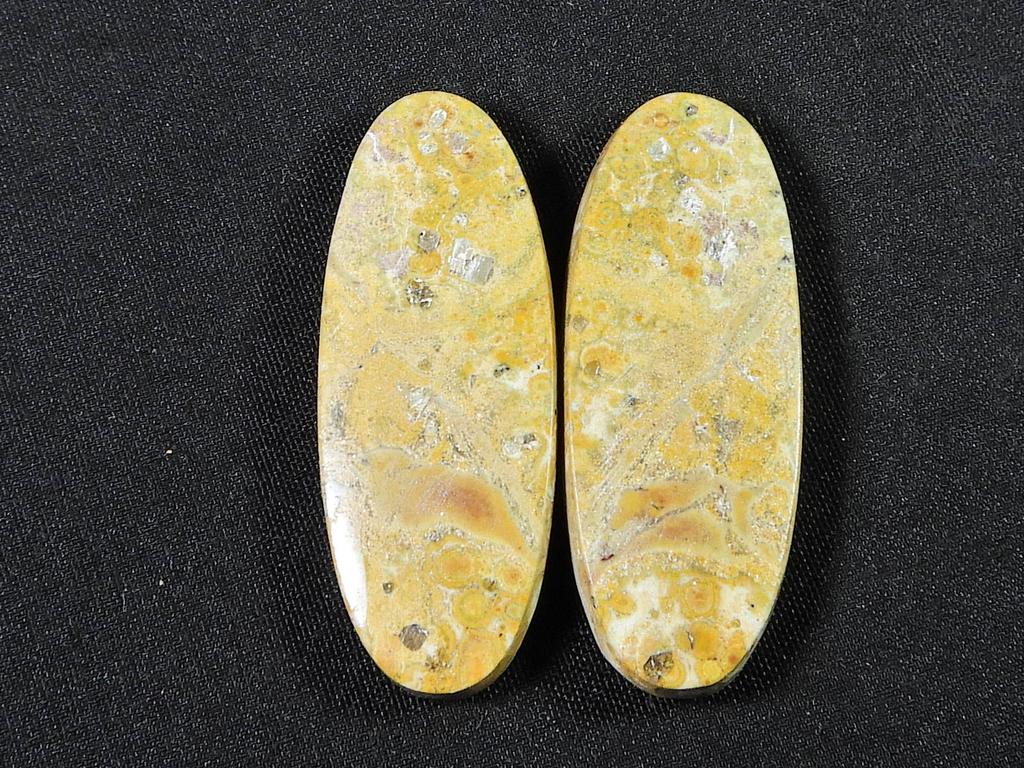 32 карата. Натуральная леопардовая яшма, парные драгоценные камни ручной работы 13X33X03 мм SK-805