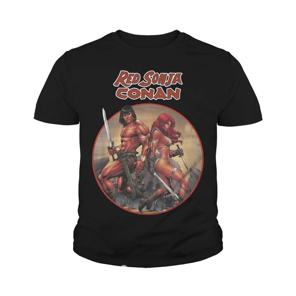 Conan The Barbarian and Red Sonja Shirt All Size S-4XL
