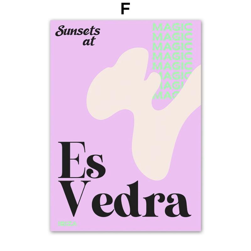 Ибица Тулум Греция Серия Путешествий Настенное Искусство Холст Картина Абстрактные Постеры и Принты Фотографии для Оформления Гостиной в Отеле Баре