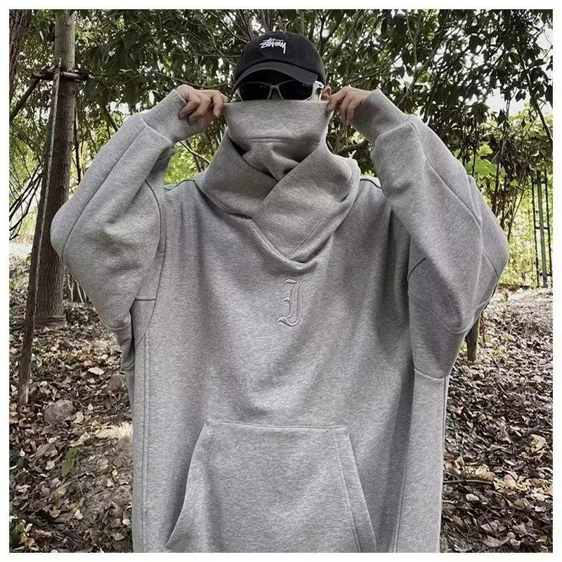 Мужской оверсайз худи из плотного американского хлопка в стиле хай-стрит