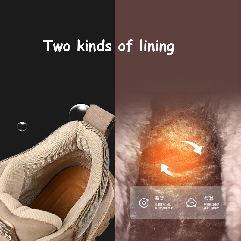 Мужские ботинки для активного отдыха с высоким верхом и нескользящей подошвой для походов на осень и зиму