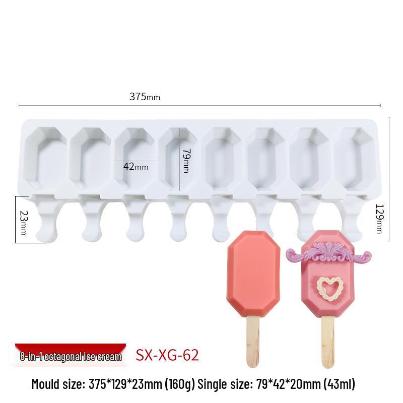 Силиконовая форма для мороженого Sanxin для домашнего детского эскимо, рождественских пирогов и шоколадных фруктов