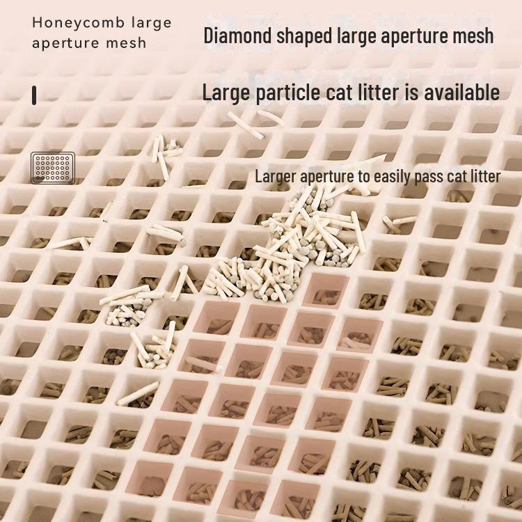 Anti-Tracking Washable Cat Litter Mat - Double-Layer, Splash-Proof, Large Sand Control for Cat Litter Box