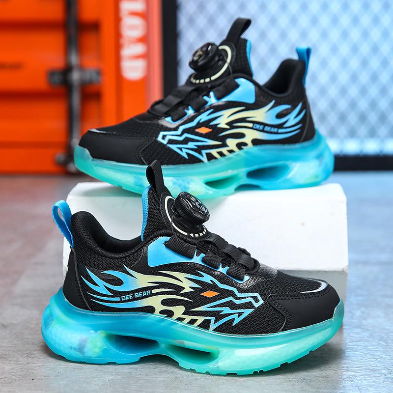 Одноклассник 2025 новая обувь на пуговицах детская спортивная обувь для мальчиков среднего и старшего возраста мягкая подошва толстая подошва нескользящая дышащая автоматическая