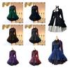 Medieval Renaissance Vintage Butterfly Long Sleeve Cosplay Dress