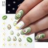 Manicure Decor Sliders Relief Engraved 5D Embossed Flower Cherry Nail Stickers Nail Art Sticker Decal