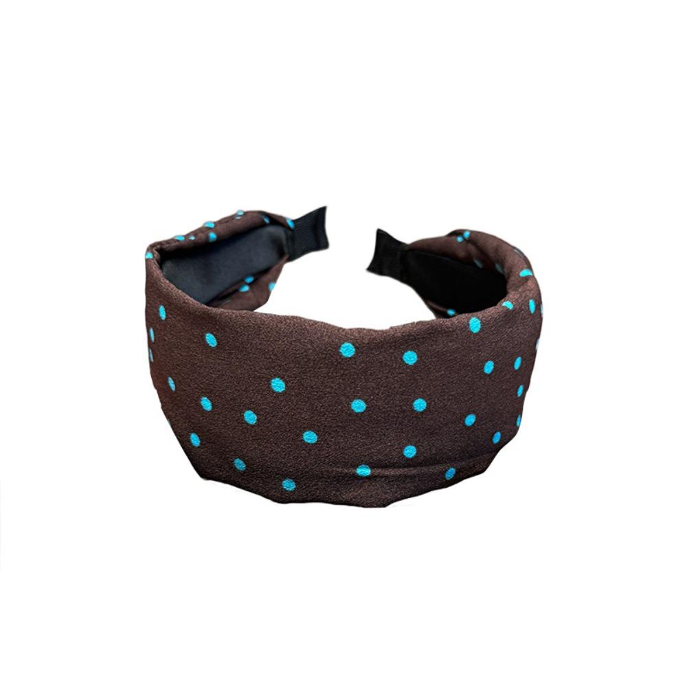 Sweet Wash Face Hair Band Wide Side Hair Accessories French Polka Dots Headband For Women Girls