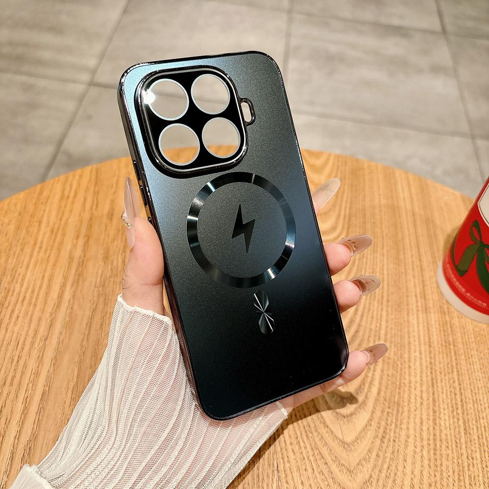 Чехол Mi 15T Mi15T Pro Роскошный Позолоченный Магнитный Чехол для Телефона Для Xiaomi Mi 15T Mi15T 15 T Pro 15TPro Беспроводная Зарядка Задняя Крышка