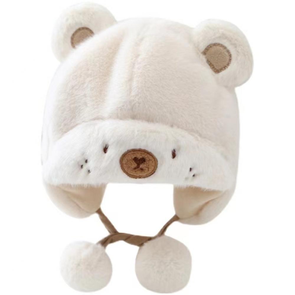 Cold and Warm Protection Baby Soft Plush Warm Hat Windproof Outdoor Thick Ear Protection Bonnet