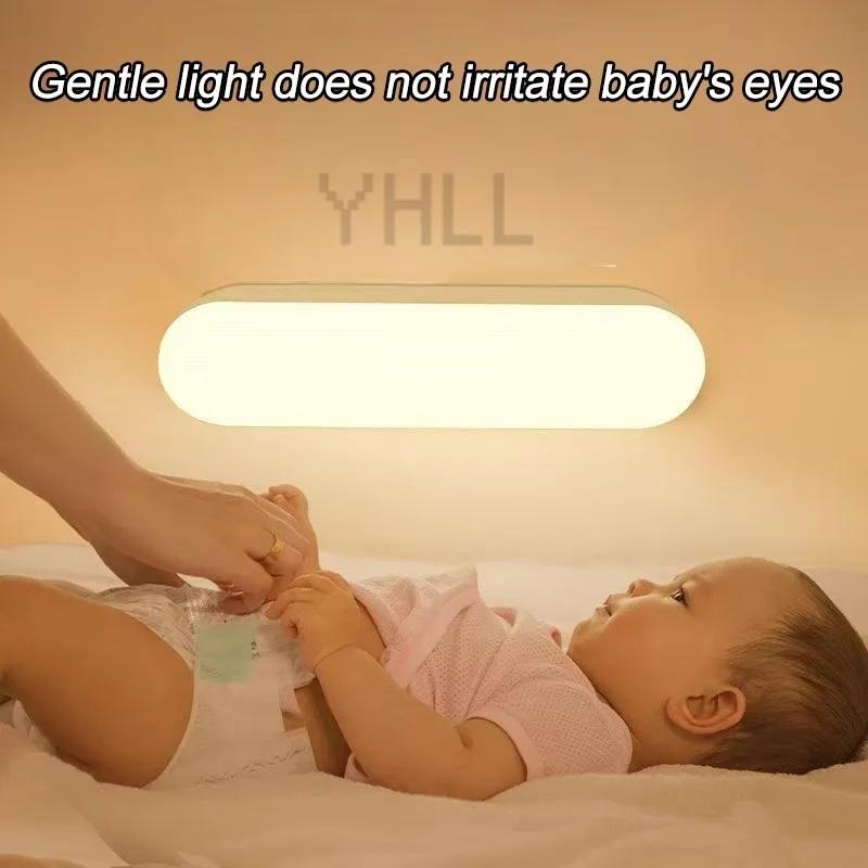 Night Lights Wireless LED Motion Sensor Lamp USB Rechargeable Magnetic For Wardrobe Room Closet Kitchen Aisle Tube Detector Bulb