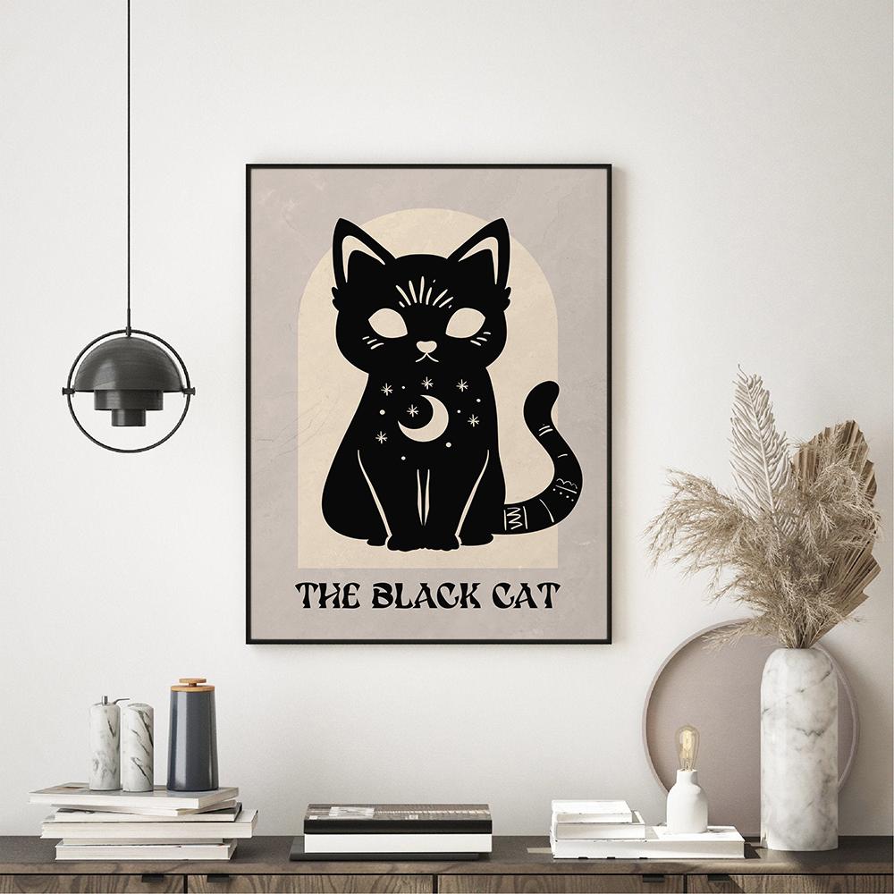 Witch Tarot Poster Abstract Celestial Canvas Painting Bohemian Astrology Art Printing Scandinavian Mural Living Room Decoration