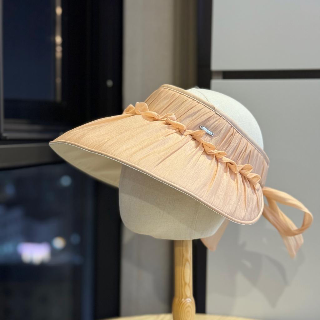 Spring and summer mesh open-top sun hat for women, large brim, beach vacation hat, UV protection beach sun hat