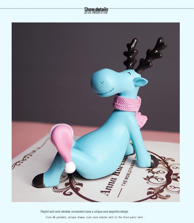 Luxury Diamond Pearl Aromatherapy Deer Ornament for Car Interior - Elegant Unisex Design