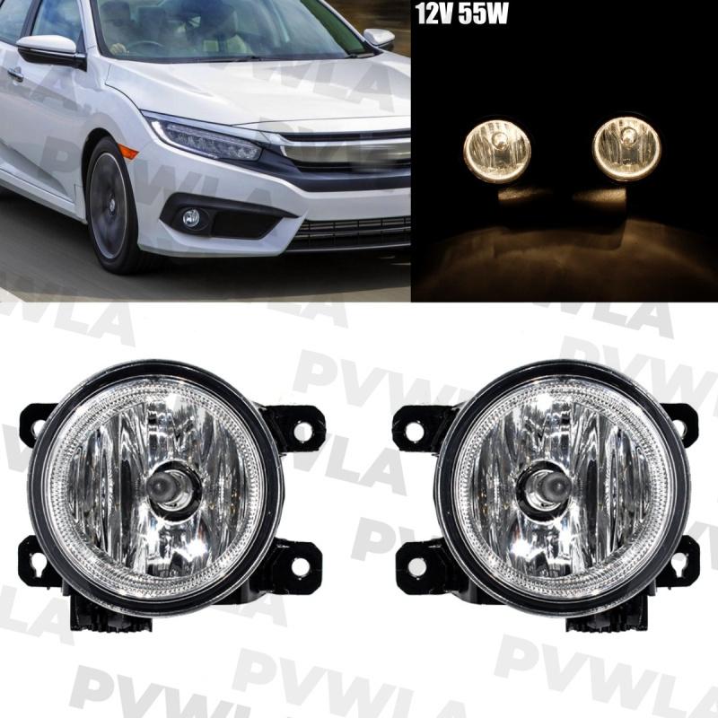 Для Honda Civic 2016 2017 2018 Пара Правая и Левая Сторона Переднего Бампера Противотуманная Фара Противотуманный Фонарь с Галогенными Лампами