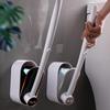 Wall-Mounted Disposable Toilet Brush Set with Self-Cleaning Replacement Head