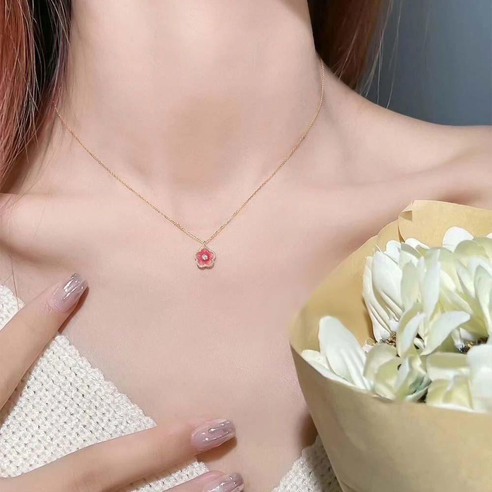 Fashion Jewelry Women Flower Necklaces Korean Style Flower Clavicle Chains Jewelry Accessories