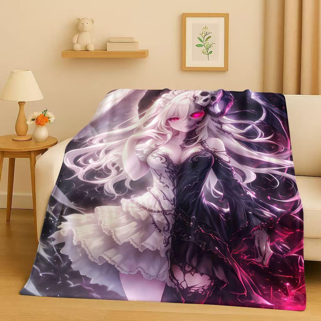 26 Style Gothic Dark Sexy Girls Cartoon Anime Characters Flannel Blanket,Soft Plush Throw for Home Bedroom Bed Sofa Cover Trave