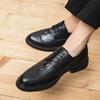 Casual Business Men's Leather Shoes and British Versatile Styles Leisure Party Groom Wedding Classic Black Brown Shoes Brogue