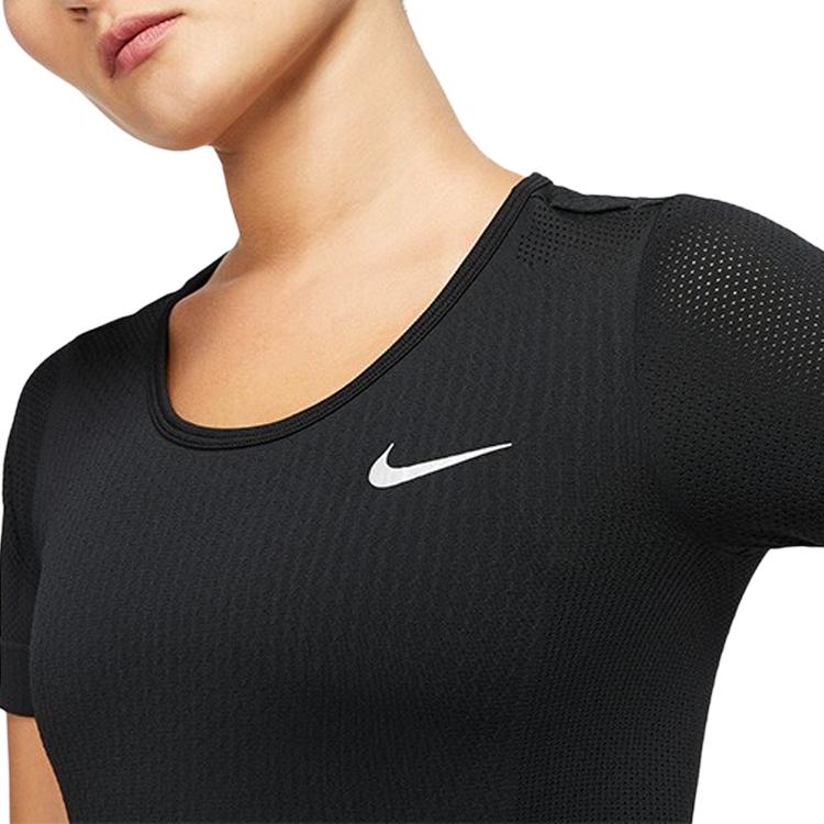 Nike Женская футболка с коротким рукавом для фитнеса Infinite Running, черные BV3914-010