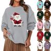 Women's Fashion Casual Round Neck Loose Long Sleeve Solid Color Sweatshirt