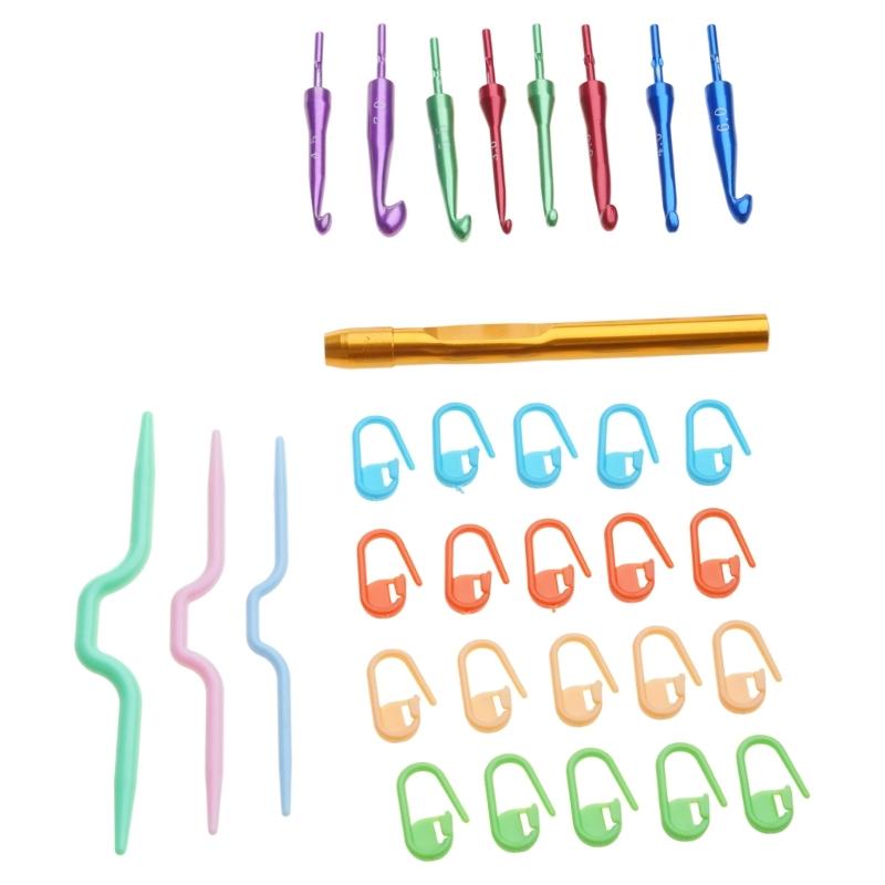 8 штук Алюминиевые круговые спицы Сменные круговые спицы Набор для вязания свитера носка шапки