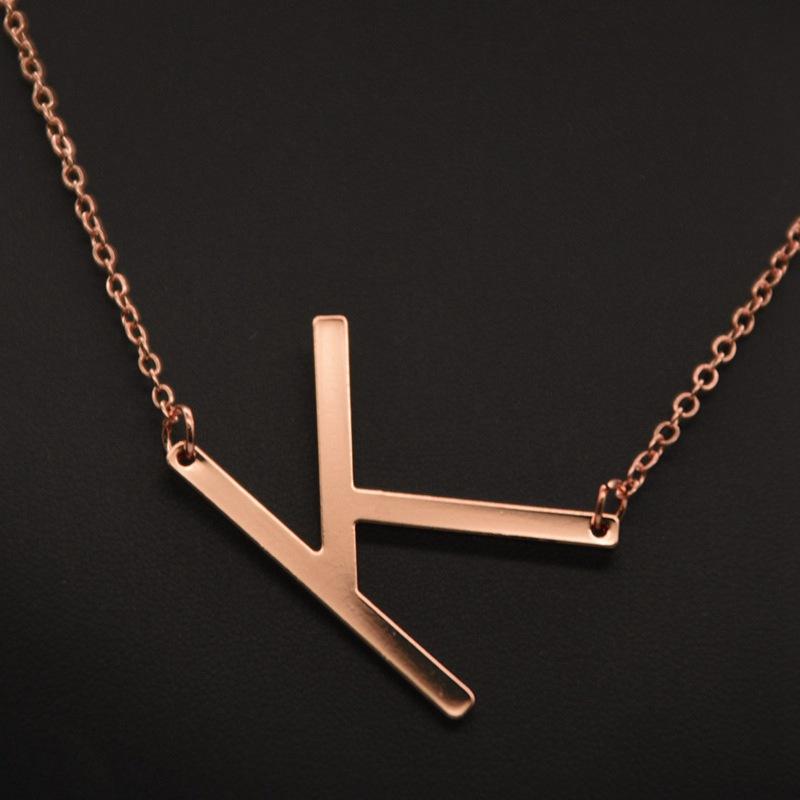 Женское ожерелье из 26 английских букв с орнаментом, пульсирующая цепочка, персонализированное ожерелье с буквами