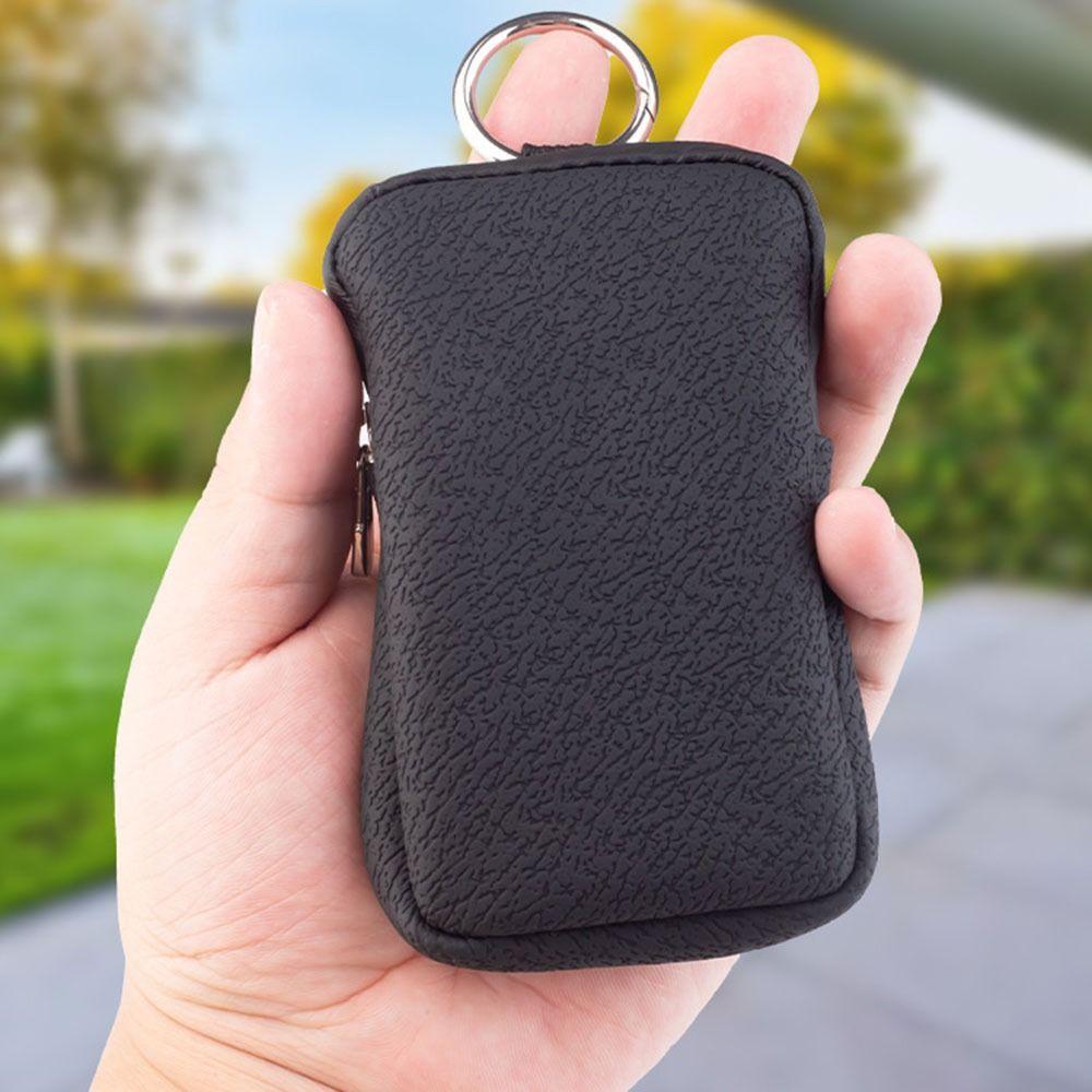 С кольцом-пряжкой, кошелек для монет из ПУ кожи, водонепроницаемый мешочек для мелочи с брелоком, портативная сумка для ключей, визитница