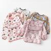 Infant Toddler Baby Unisex Cute Waterproof Long Sleeve Feeding Accessories Bib Burp
