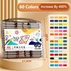12-60 Colors Stackable Color Watercolor Pen Washable Art Painting Markers  School Office