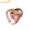 Classic Copper Alloy Zircon Ring Ladies Jewelry Wedding Promise Party Gift