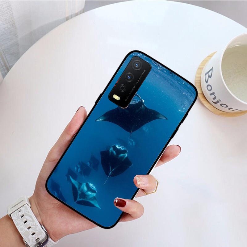 Чехол для телефона с изображением океанских животных Manta Ray для VIVO V21E V21 V23 V23E V2109 Y53S Y33S Y55 Y76 Y31 Y21 Y72 Y01 Y21S Y11S