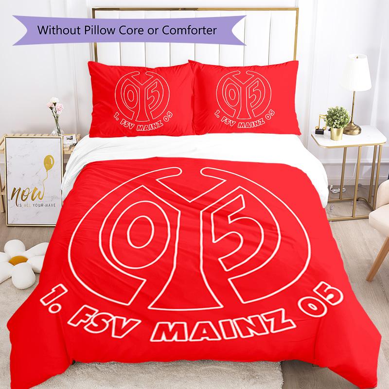 FSV Mainz 05 Pattern Bedding,Quilt Set Quilt Cover Pillowcase Home Birthday Gift (1*duvet cover+2*pillowcase,without core)
