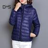 Ayollar Kuz Qish Palto Paxtali Kapushonli Qalin Uzun Yengli Iliq Bir Rangli Silliq Slim Fit Fermuarli Cho'ntaklar Kardigan Ayollar Paxtali Palto Jaket
