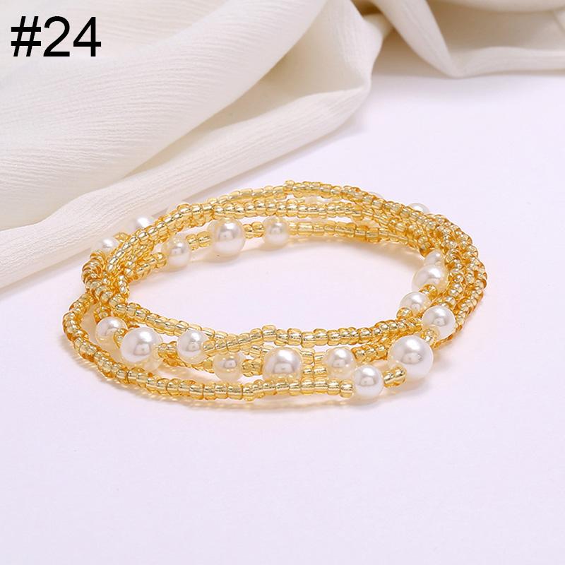 Women Fashion Waist Chain Rice Bead Waist Chain Beach Chain Body Jewelry Belly Chain