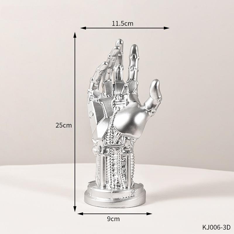 Киберпанк Механическая рука Кронштейн для игрового контроллера Настольное украшение Стойка для хранения наушников Виниловый материал Домашний органайзер