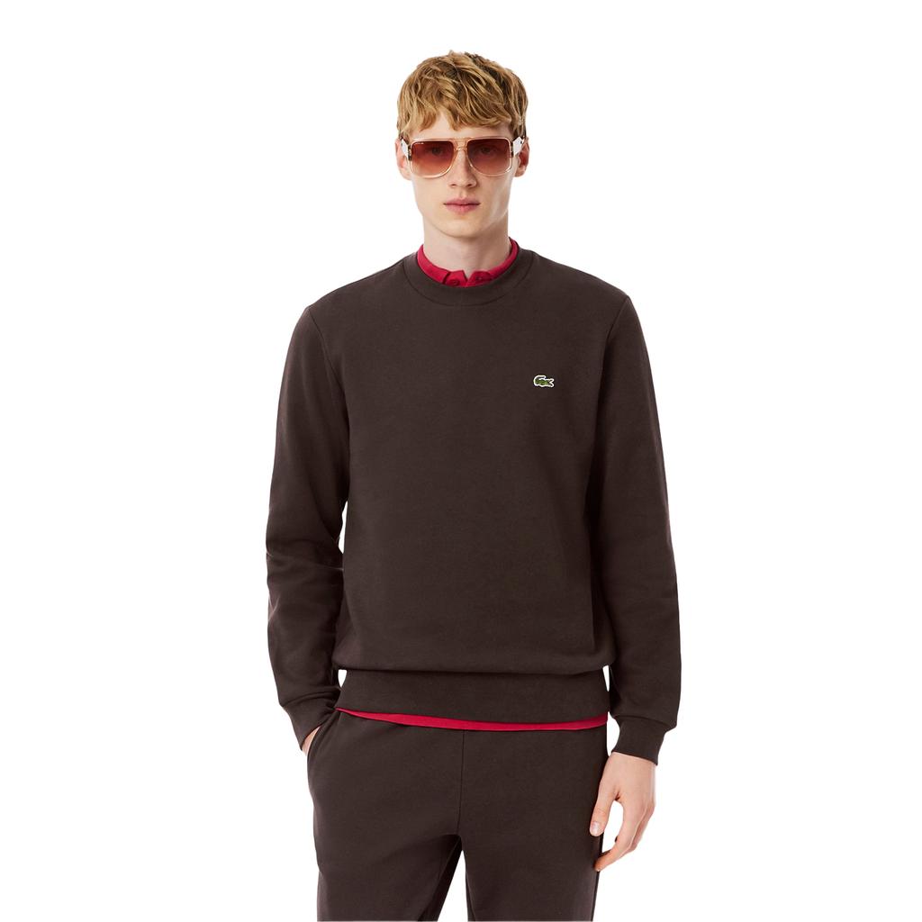 Lacoste Mens Small Logo Fleece Crew Neck Sweatshirt