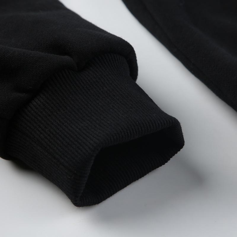 Худи на молнии Y2K осенне-зимнее черное