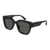 Gucci Letter Embroidery Recycled Acetate Square Sunglasses Men's Black