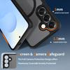 New Samsung S25 Edge Camera Fine Hole Two In One Mobile Phone Case Black Magnetic Semi Transparent Protective Case