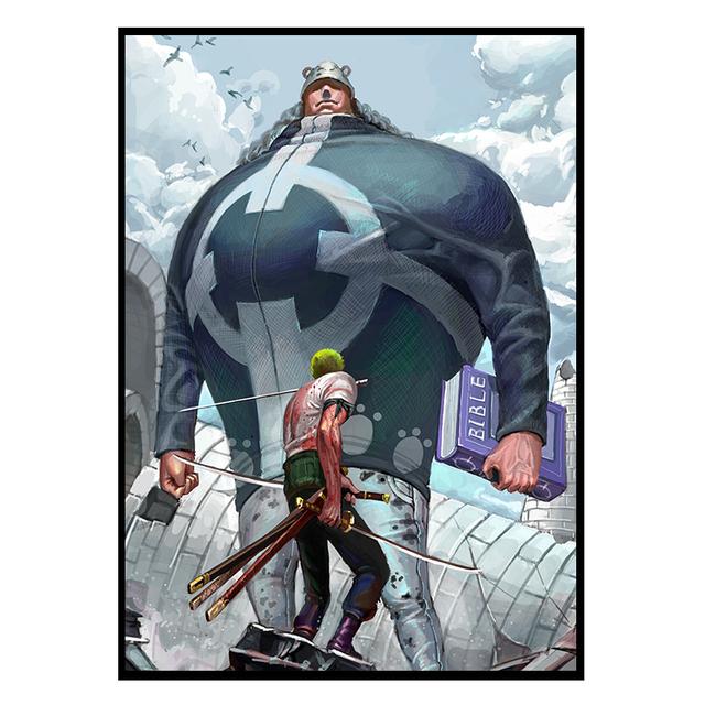 Японское аниме, сплошной постер, настенная живопись, «разыскивается Луффи», холст с изображением битвы, картины для дома, гостиной, спальни, декор